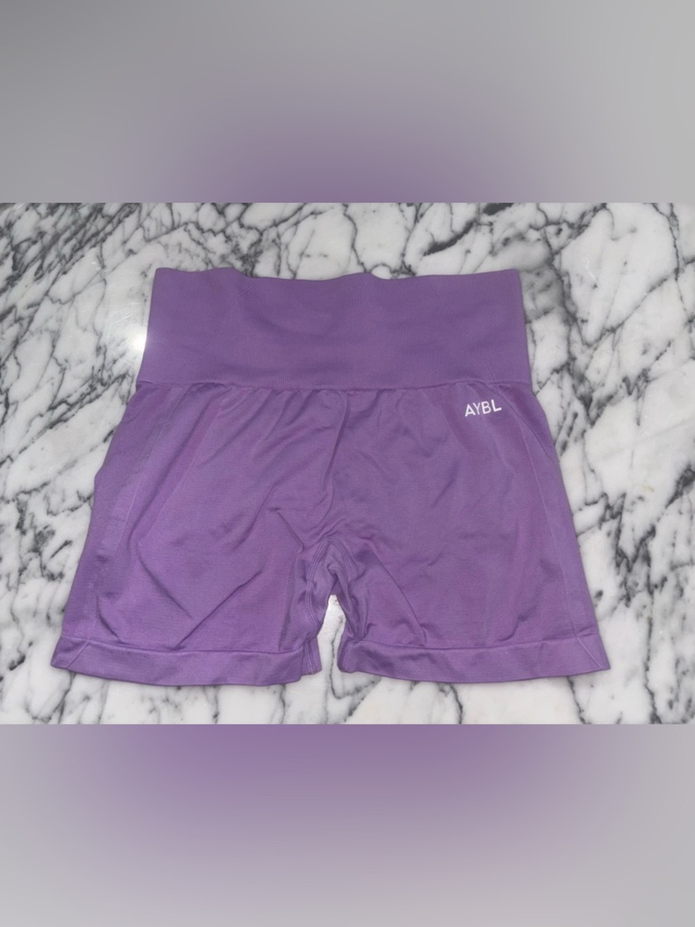 AYBL Purple Seamless Scrunch Shorts Size M